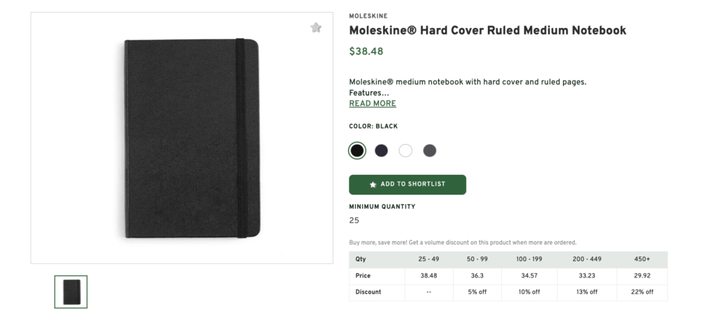 Moleskine Hard Cover Ruled Large Notebook