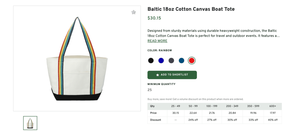 Cotton Canvas Boat Tote