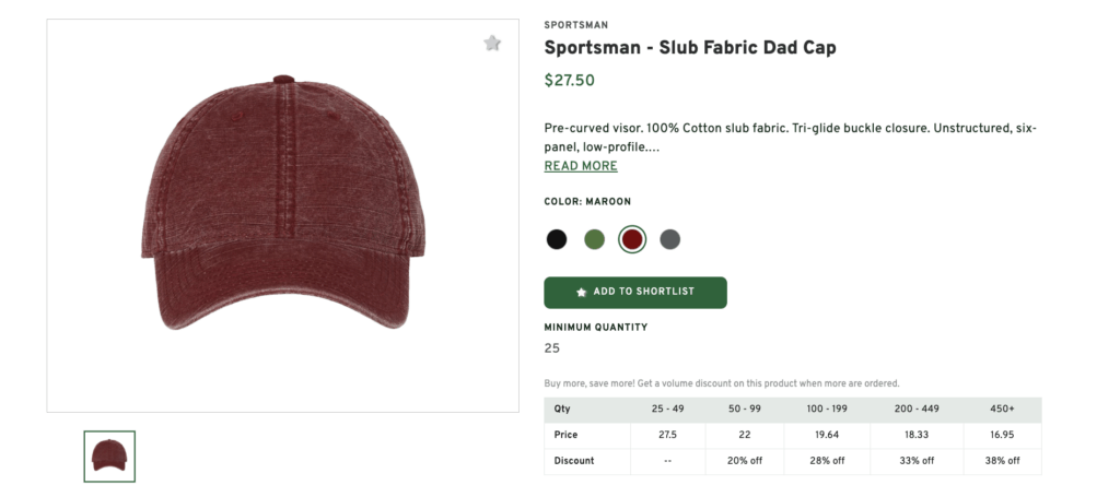 Sportsman – Slub Fabric Dad Cap
