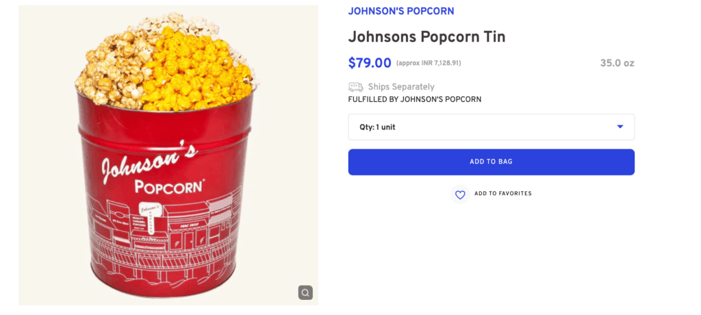 Custom Popcorn Tin – Festive Holiday Snack Swag