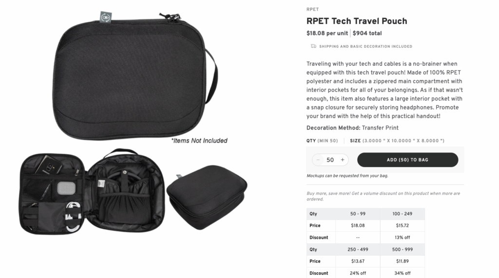 Branded Tech Accessory Pouch