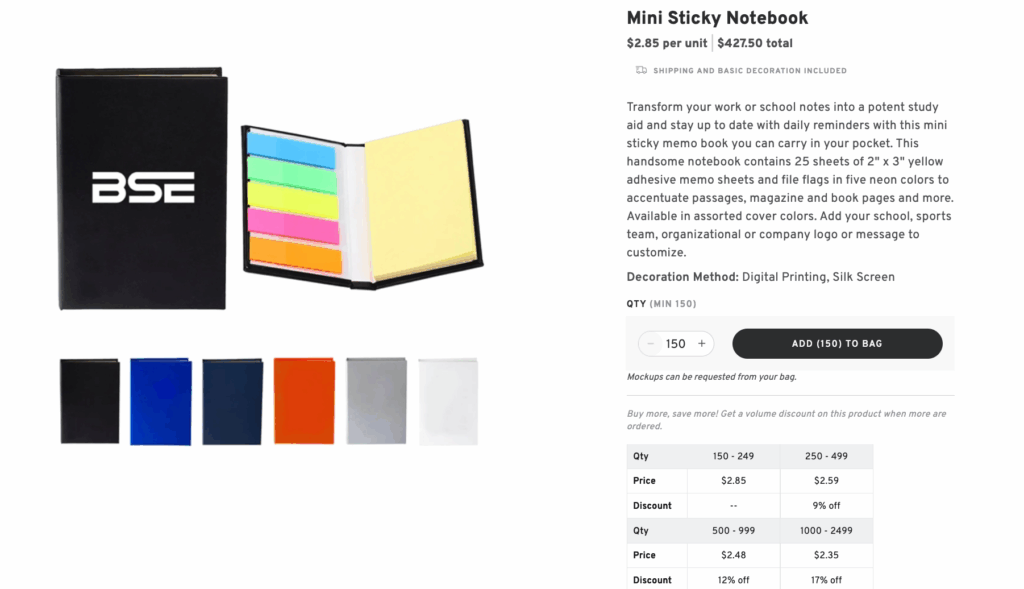 Branded Sticky Note Set
