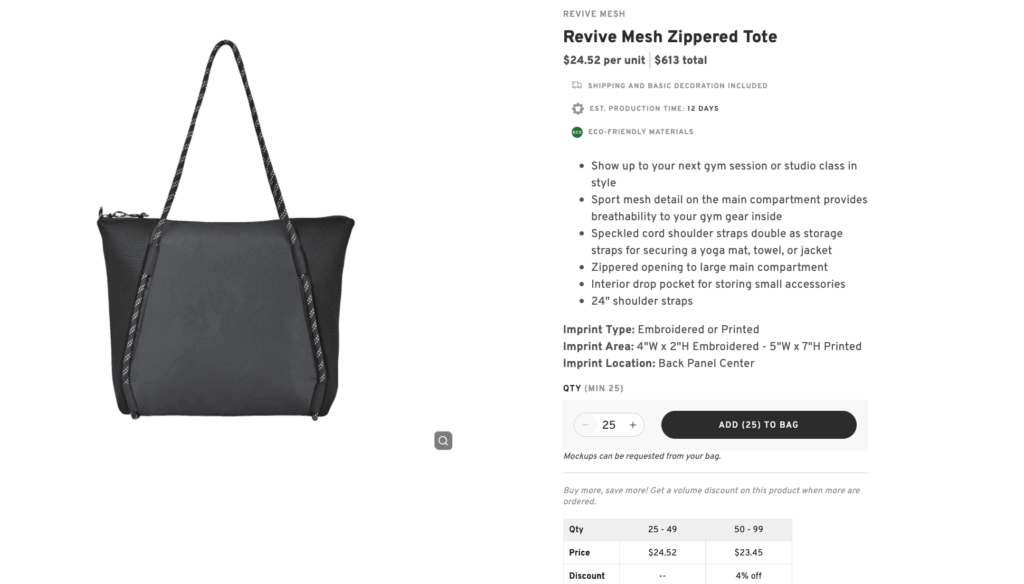 Revive Mesh Zippered Tote
