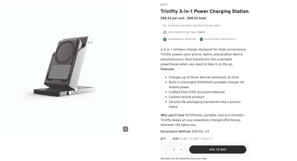Rupt Trinifty 3-in-1 Power Charging Station