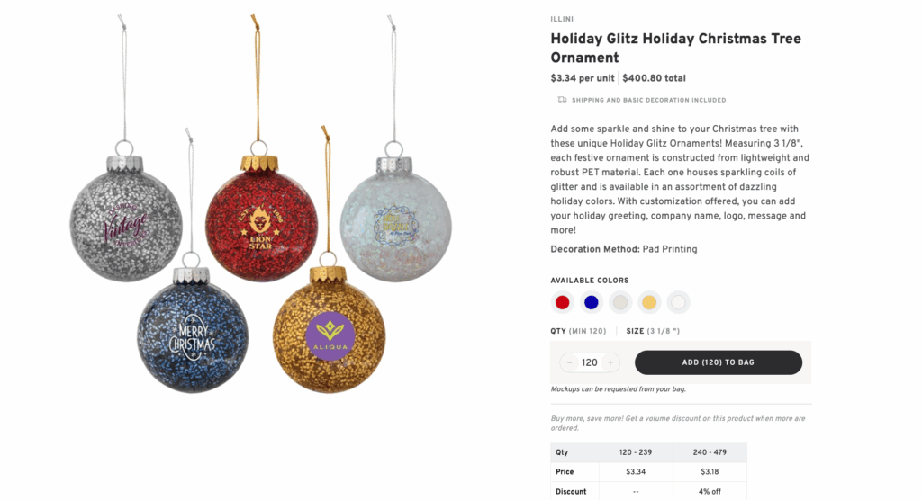 Holiday Glitz Holiday Christmas Tree Ornament