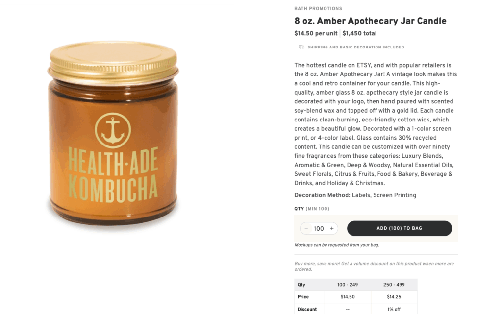 8 oz. Amber Apothecary Jar Candle