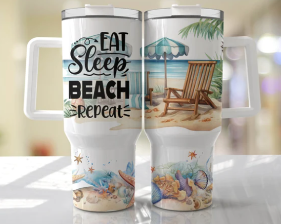 Custom Tumbler with Summer Print