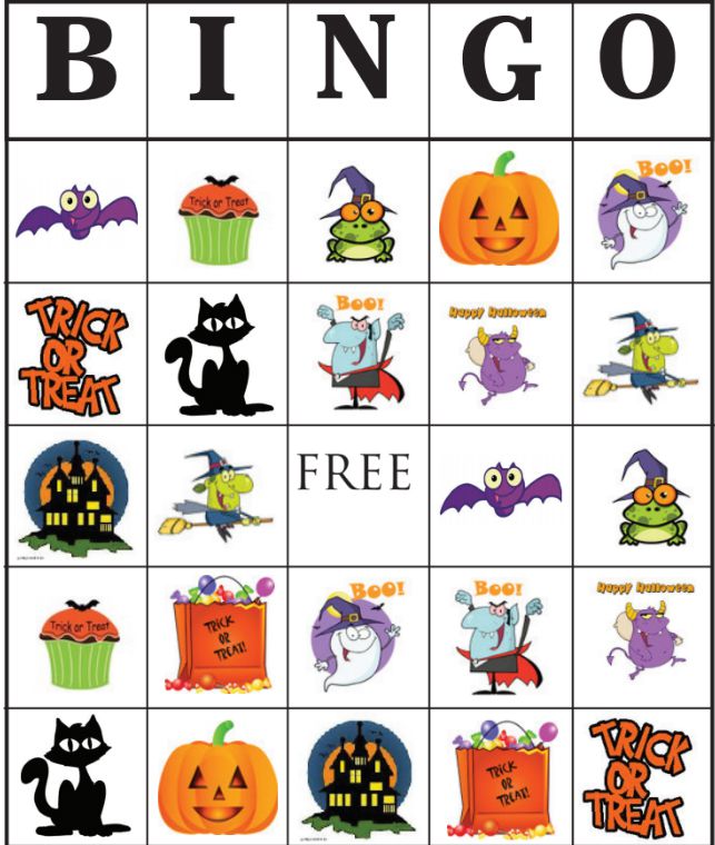 Halloween Bingo game