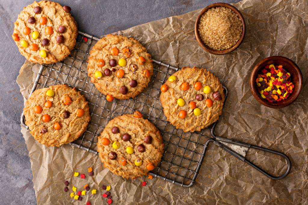 Fall cookies with candy