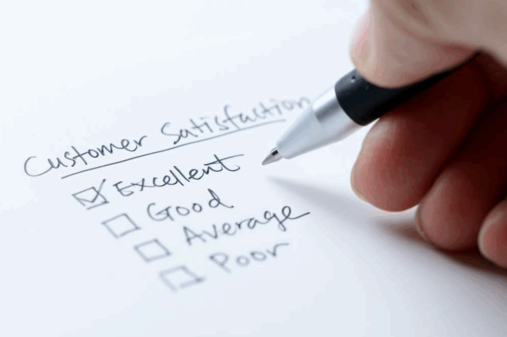 Excellent customer satisfaction feedback