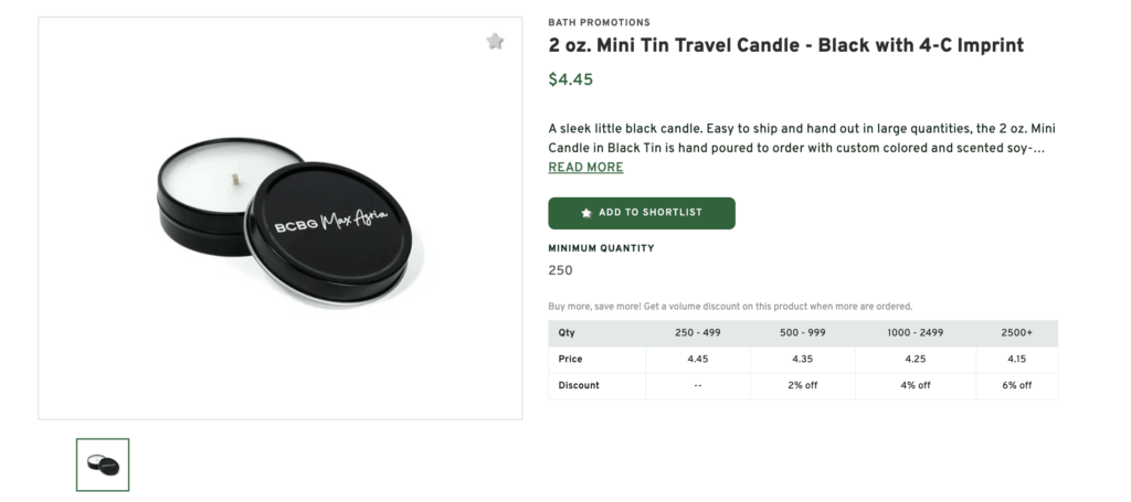 Mini Tin Travel Candle