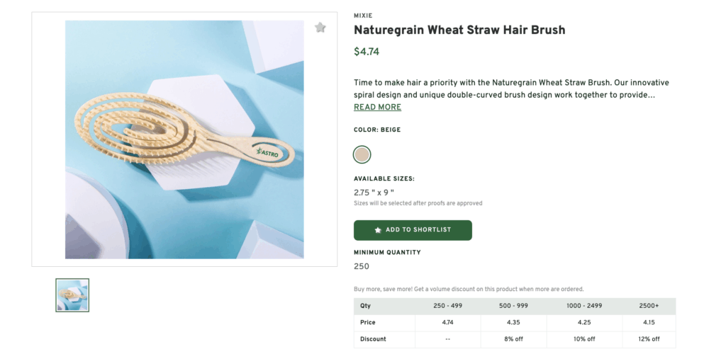 Wheat Straw Hair Brush