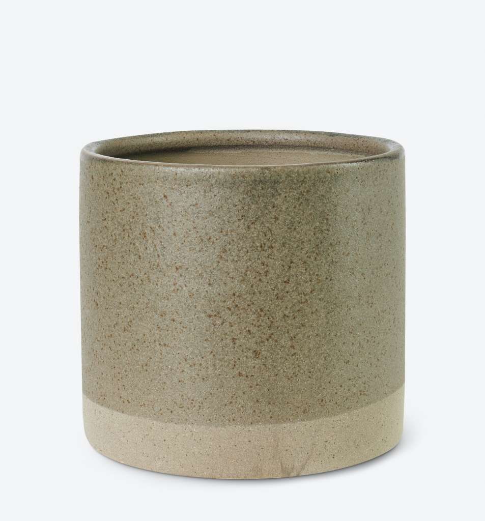 Minimal brown ceramic plant pot