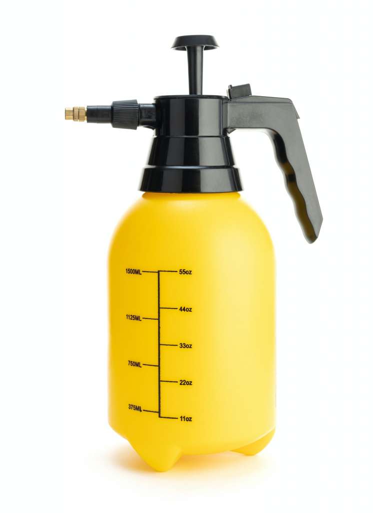 Pressure spray bottle isolated on white background