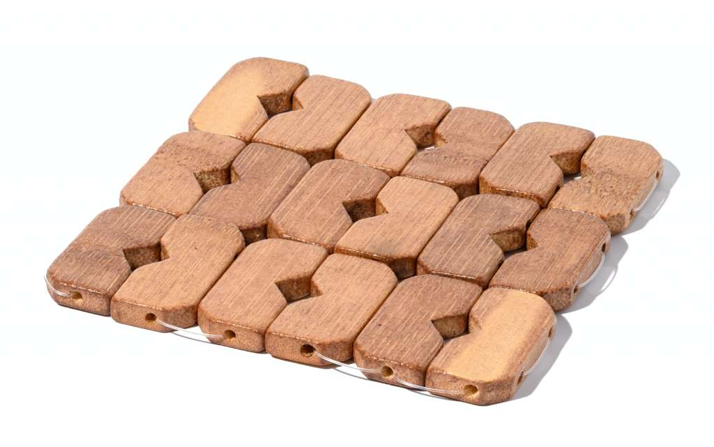 Square wooden coaster for cups 