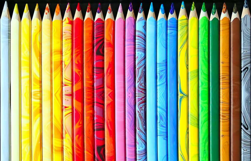 Set of color pencils