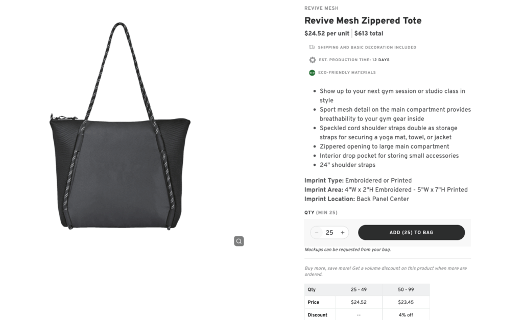 Revive Mesh Zippered Tote