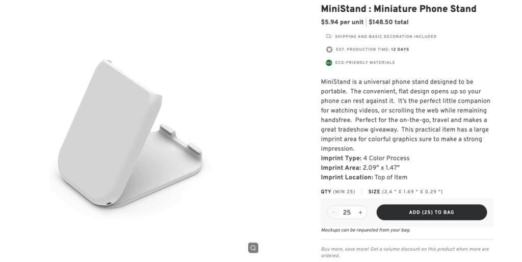 MiniStand: Miniature Phone Stand