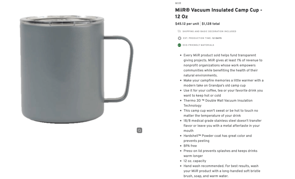 MiiR® Vacuum Insulated Camp Cup 12 Oz