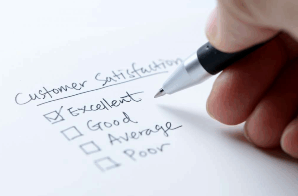 Excellent customer satisfaction feedback