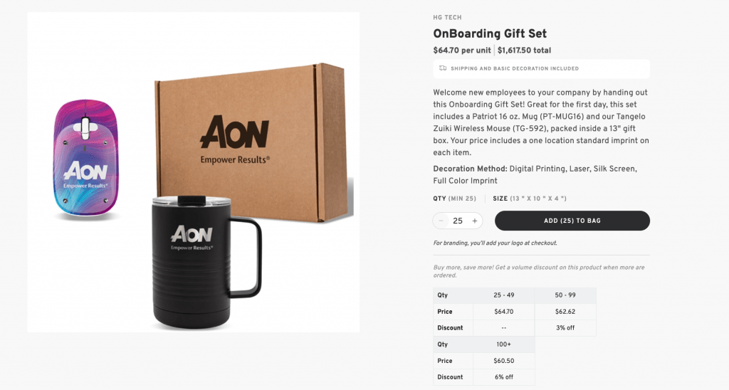 OnBoarding Gift Set: New Hire Corporate Gift
