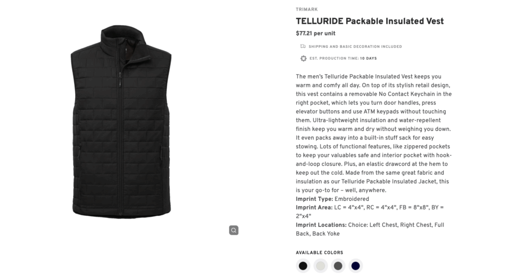 TELLURIDE Packable Insulated Vest