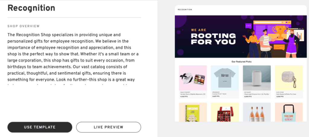 Employee Recognition Gift Shop