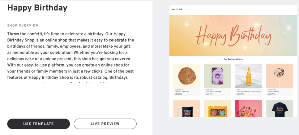 Happy Birthday Gift Shop