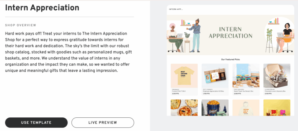 Intern Appreciation Gift Shop