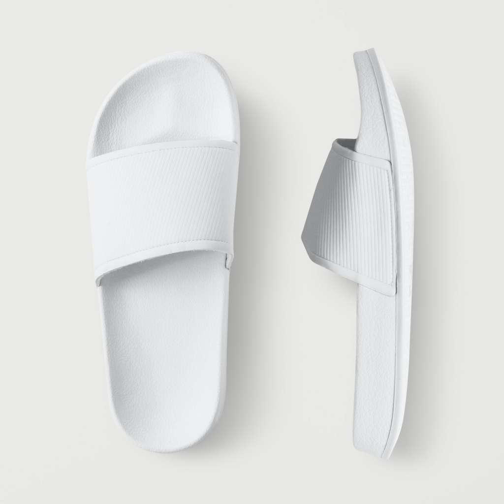 White slide sandal summer slippers