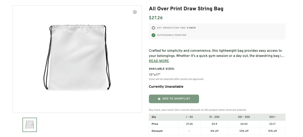 Drawstring Bag