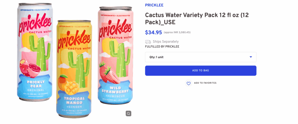 Wild Strawberry Cactus Water