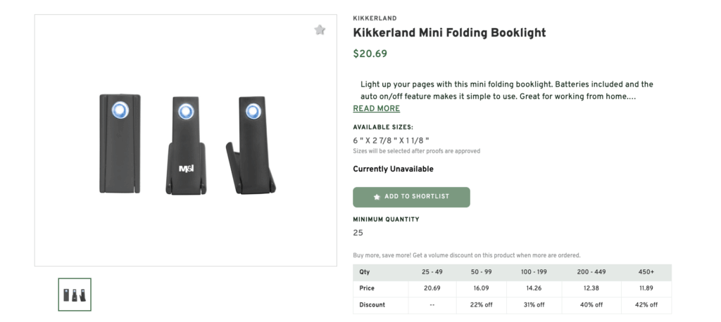 Kikkerland Mini Folding Book Light