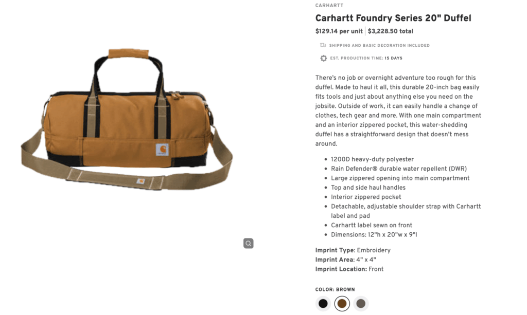 Carhartt Foundry Series 20” Duffel