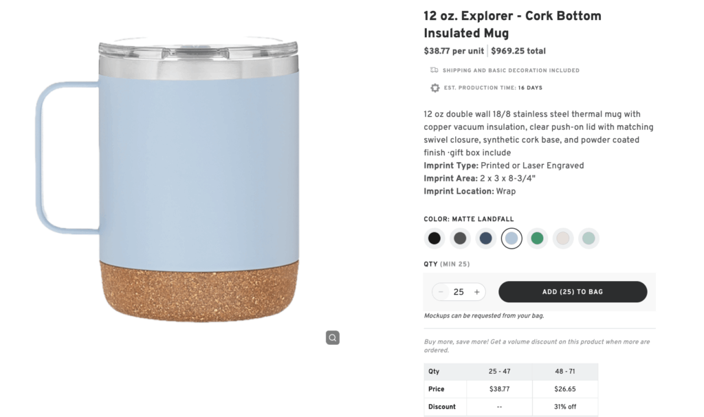 Explorer – Cork Bottom Insulated Mug