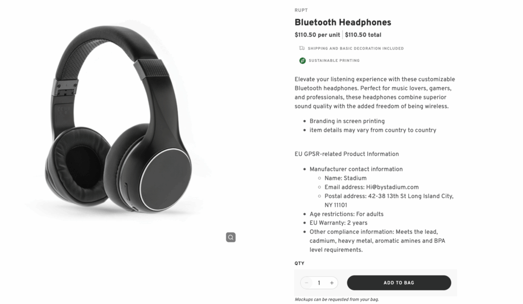 Branded Bluetooth Earbuds