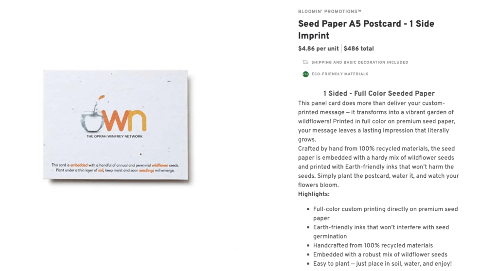 Plantable Seed Paper Greeting Cards