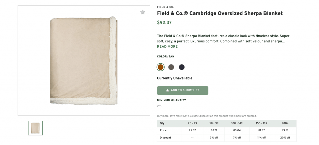 Field & Co Cambridge Oversized Sherpa Blanket