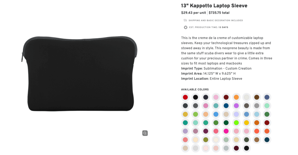 Laptop Sleeve with Company Logo