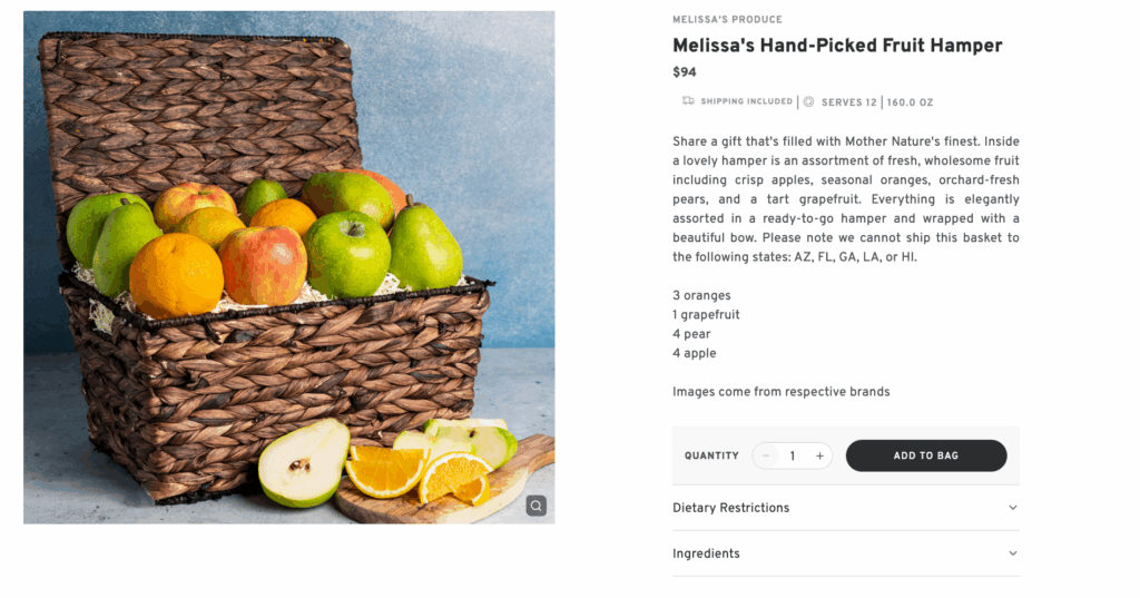 Melissa's Hand-Picked Fruit Hamper