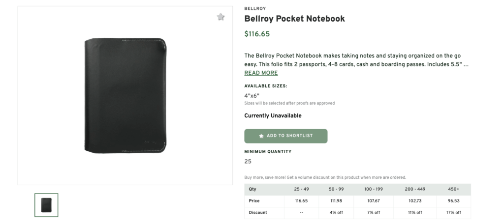 Bellroy Pocket Notebook