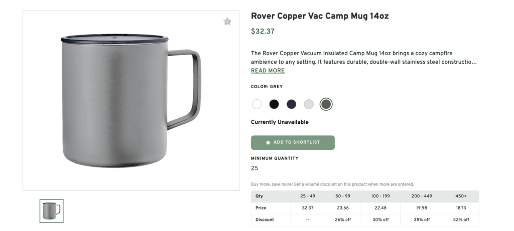 Roven Copper Vac Camp Mug