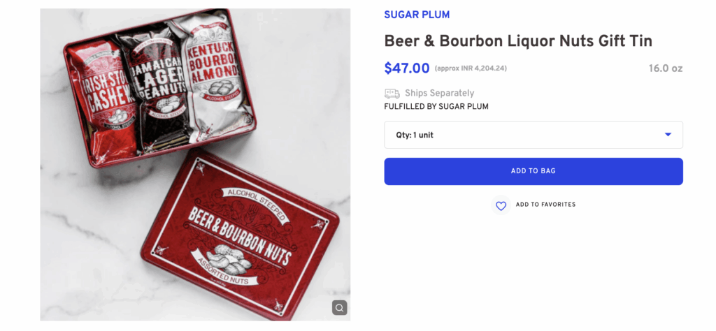 Beer & Bourbon Liquor Nuts Gift Tin