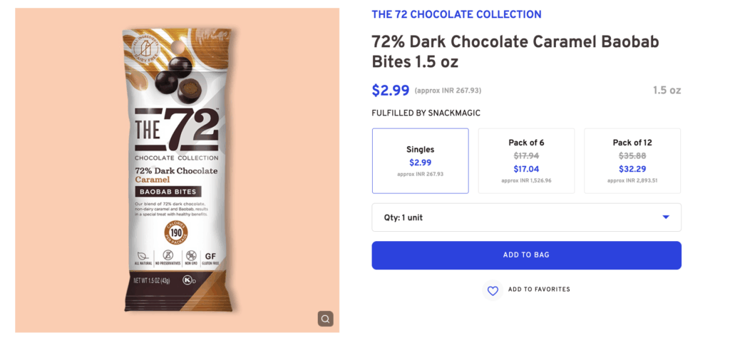 Dark Chocolate Caramel Baobab Bites