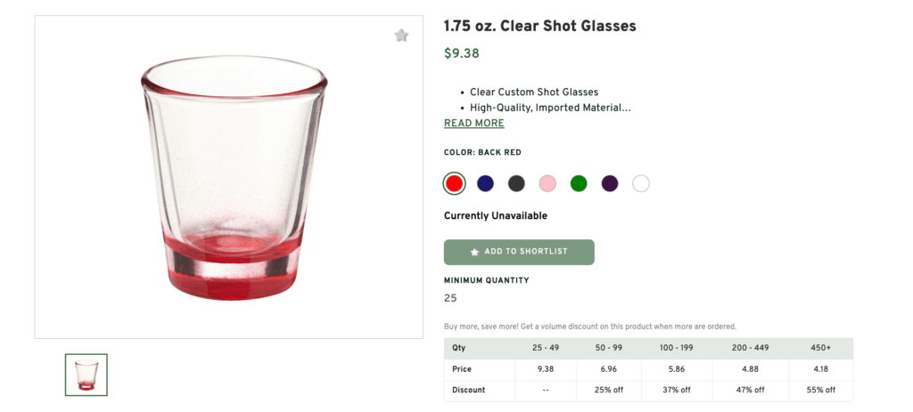 Clear Shot Glasses