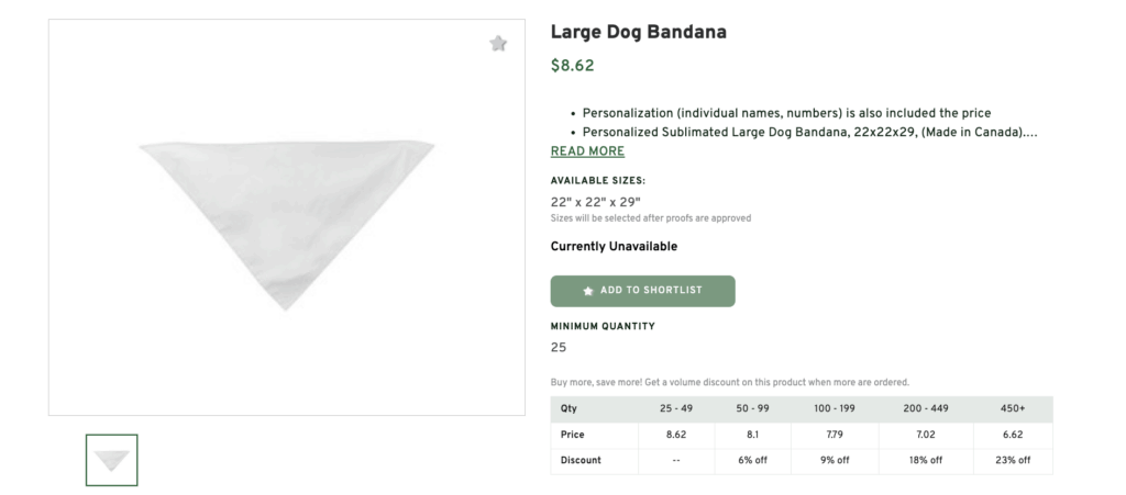 Large Dog Bandana