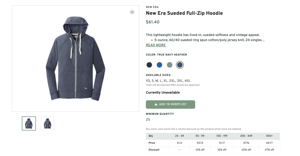 New Era Suede Full Zip Hoodie