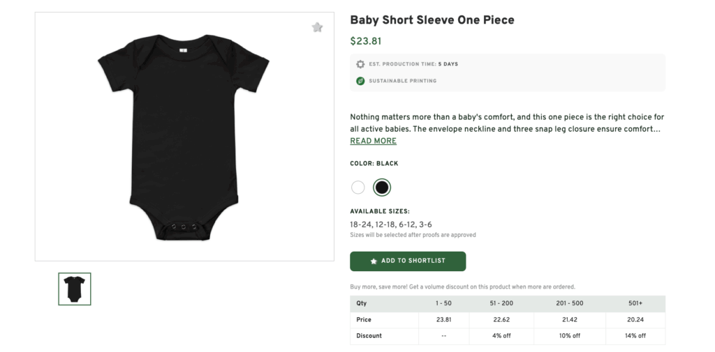 Baby Short Sleeve One Piece