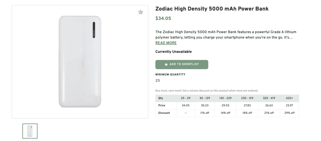 Zodiac High Density 5000 mAh Power Bank