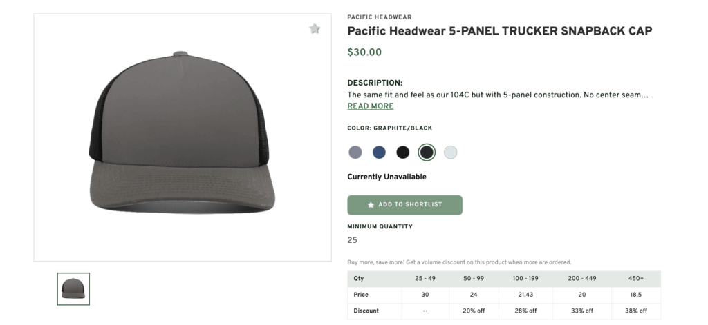 Pacific Headwear Snapback Cap